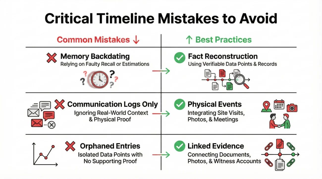Common Evidence Timeline Pitfalls To Avoid