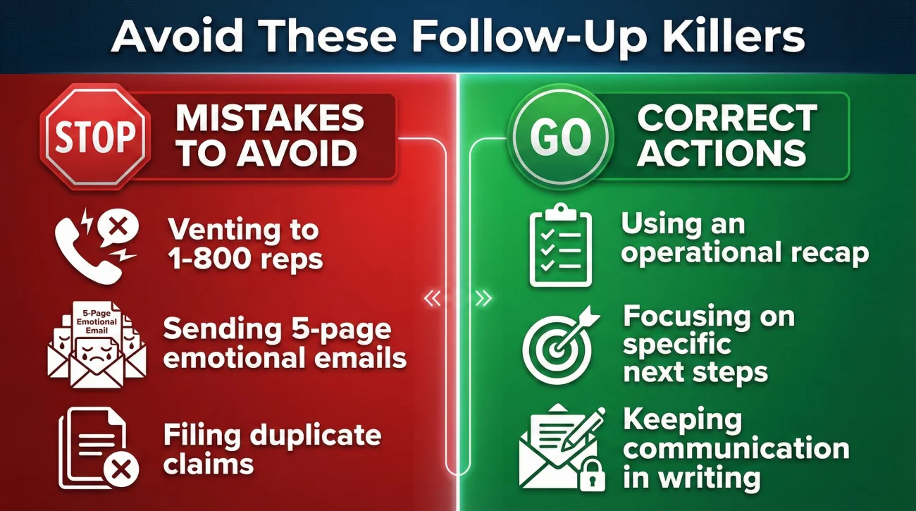 Common Mistakes In Claim Follow Up