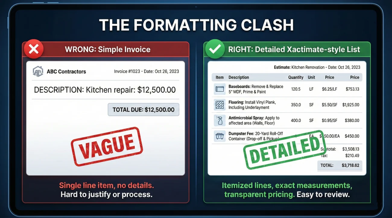 Comparing Lump Sum Invoices And Itemized Insurance Supplements