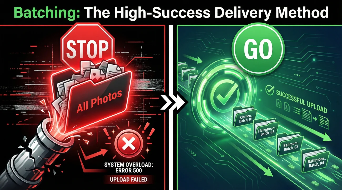 Comparison Of Mass Upload Vs Batched Evidence Upload