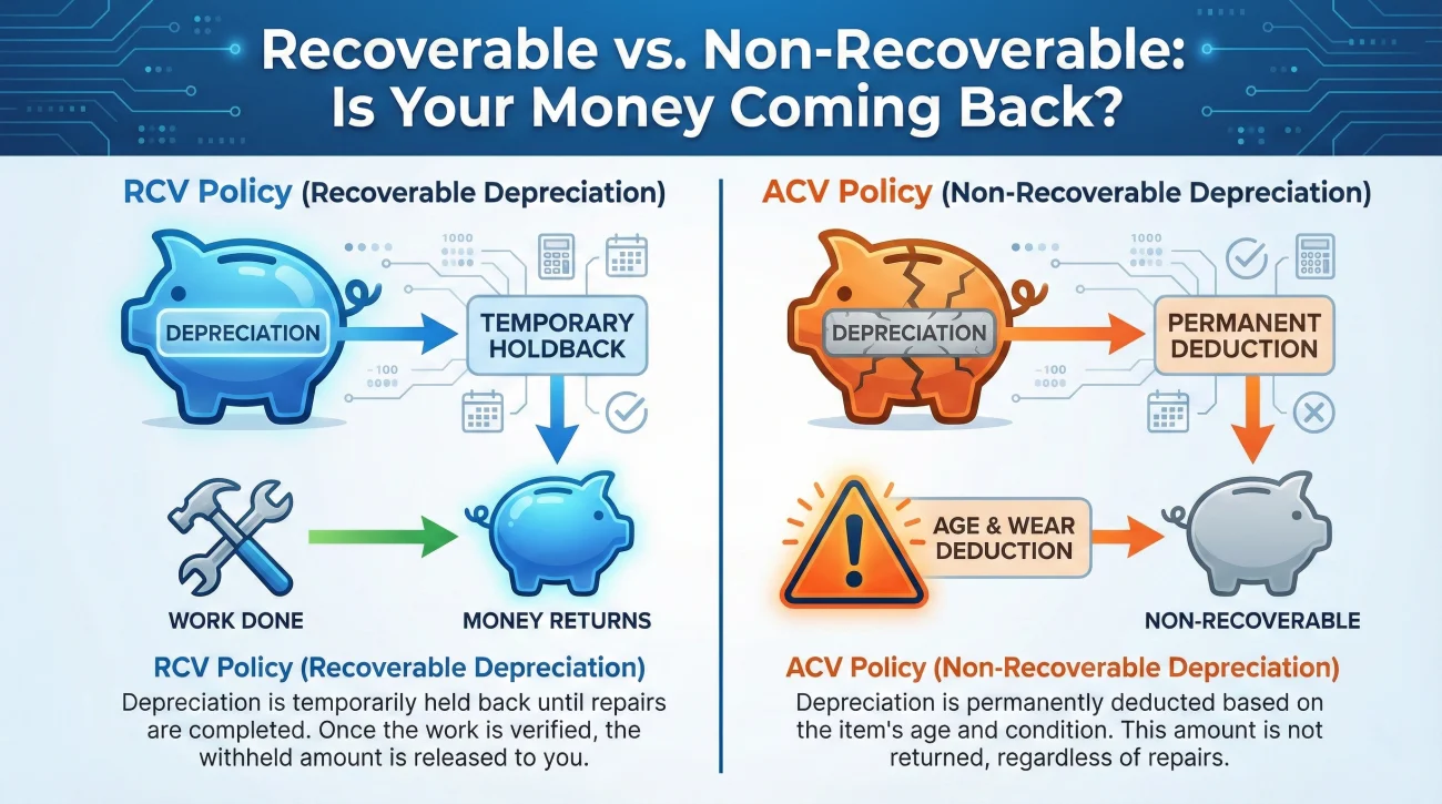 Comparison Of Recoverable Vs Non Recoverable Depreciation