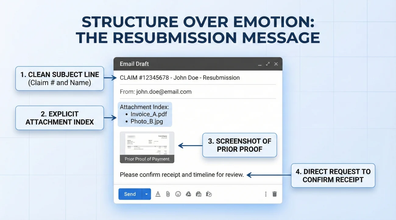 Components Of A Minimum Resubmission Email Packet