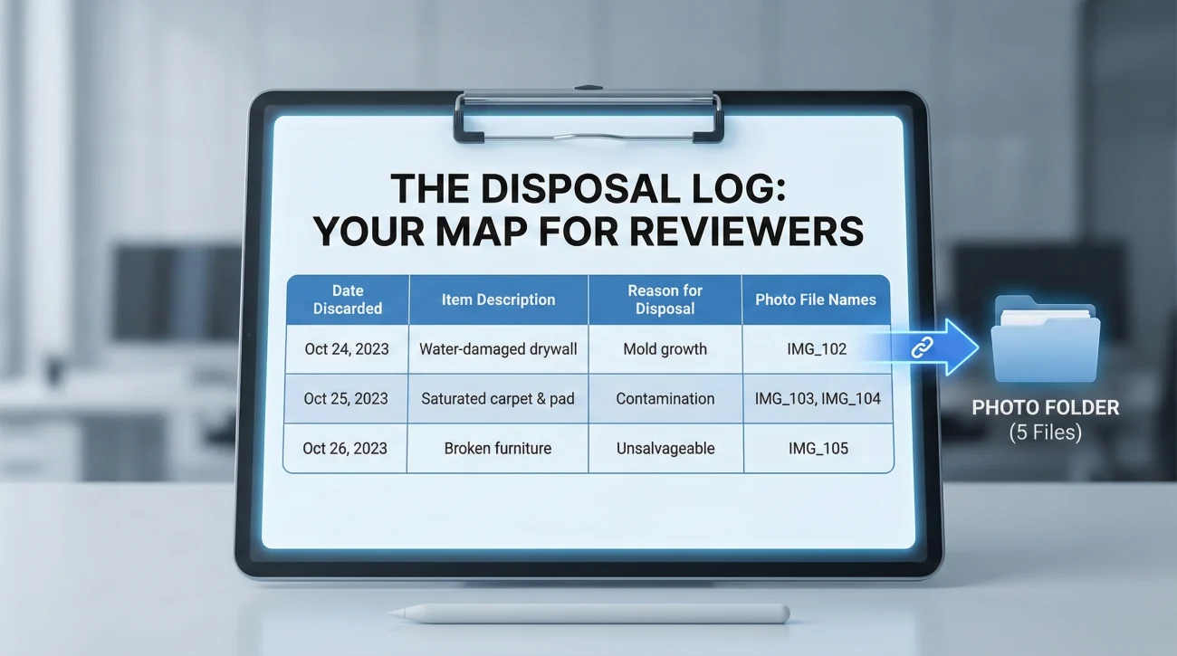 Components Of A Professional Debris Disposal Log