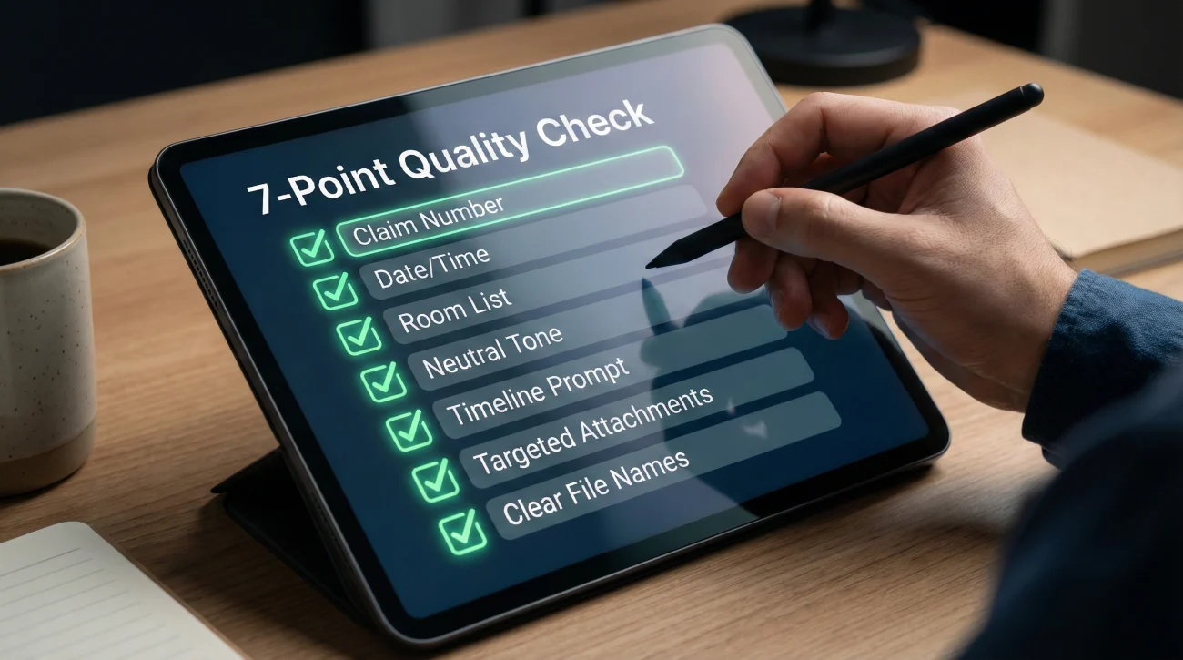 Insurance Claim Email Quality Checklist