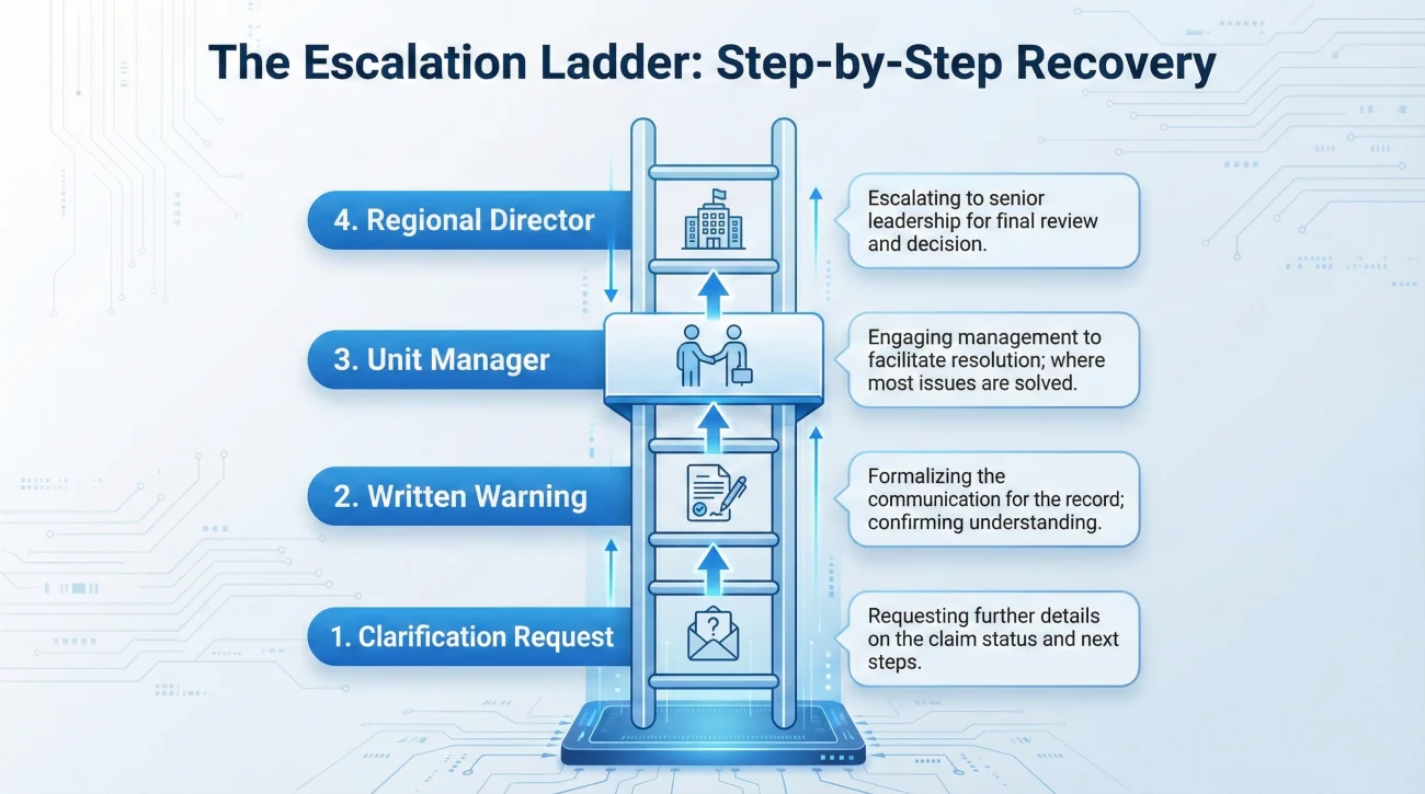 Insurance Claim Escalation Hierarchy Ladder