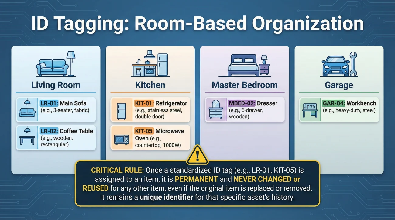 Logical Alphanumeric ID Tagging Examples