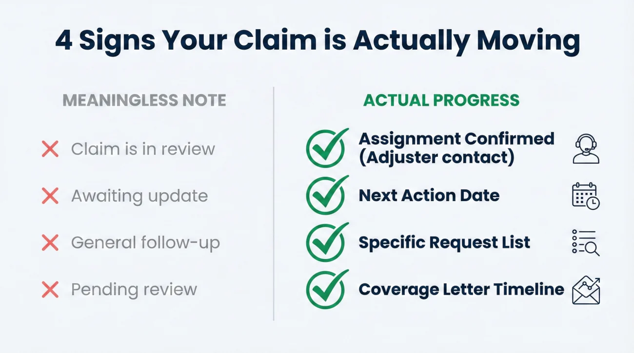 Markers Of Real Insurance Claim Progress
