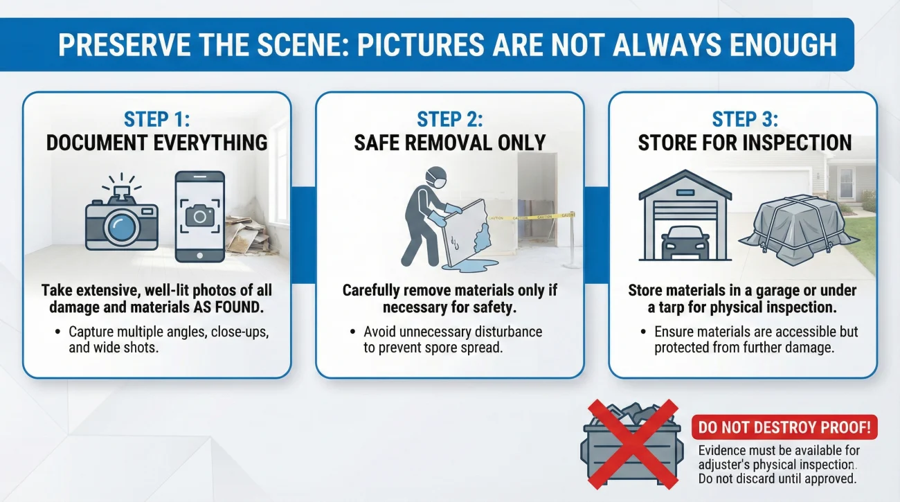 Protocol For Preserving Damaged Materials For Inspection