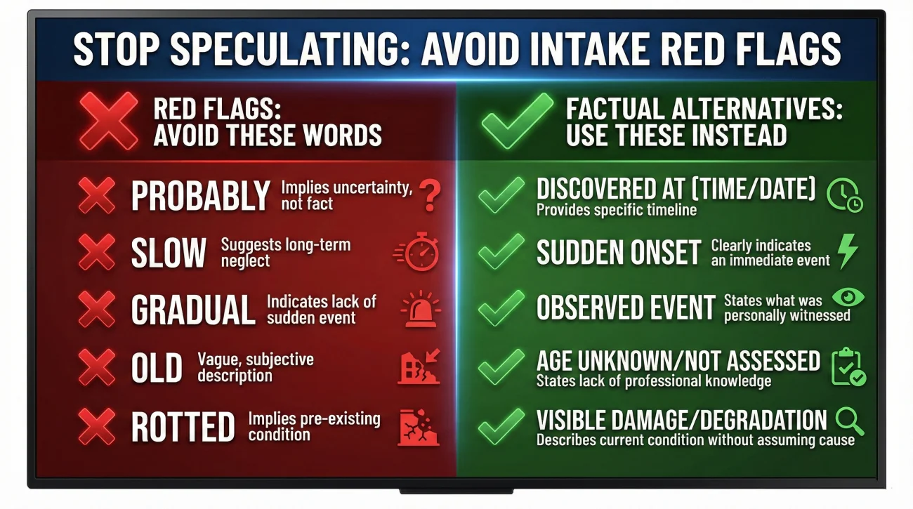 Speculative Keywords To Avoid In Claim Reporting