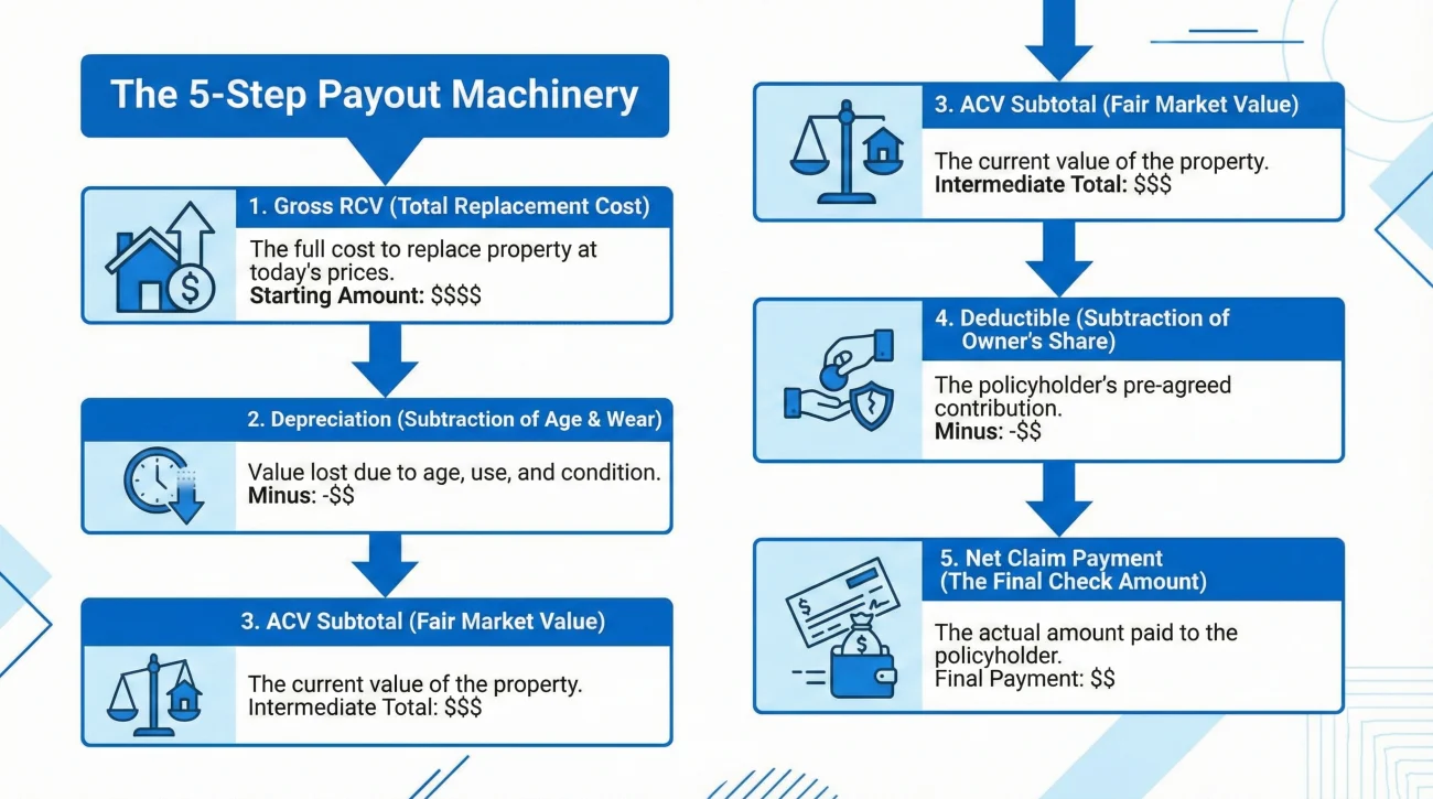 Standard Insurance Claim Payment Calculation Sequence
