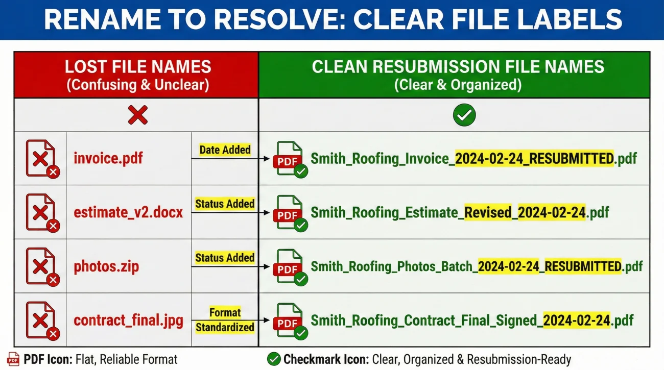 Standard Naming Convention For Insurance Document Resubmission