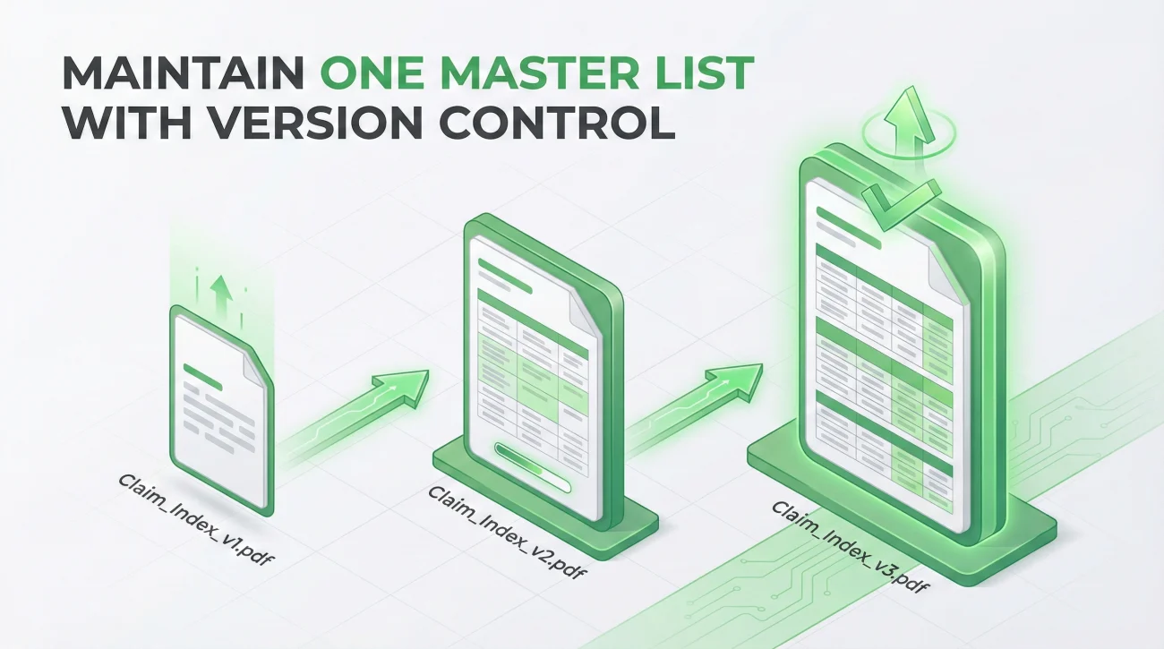 Version Control For Property Claim Document Index