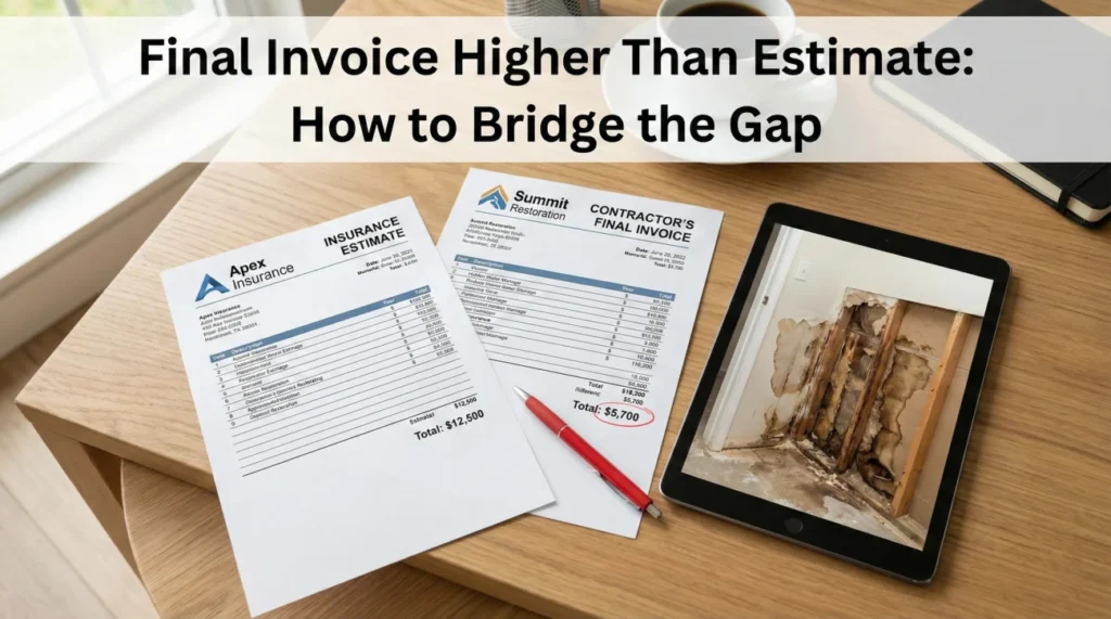 Final Invoice Higher Than Insurance Estimate