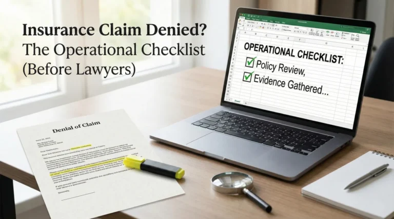 Insurance Claim Denied? The Operational Checklist (Before Lawyers)