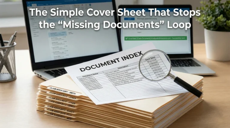 Claim Document Index: A One-Page Cover Sheet to Speed Up Review
