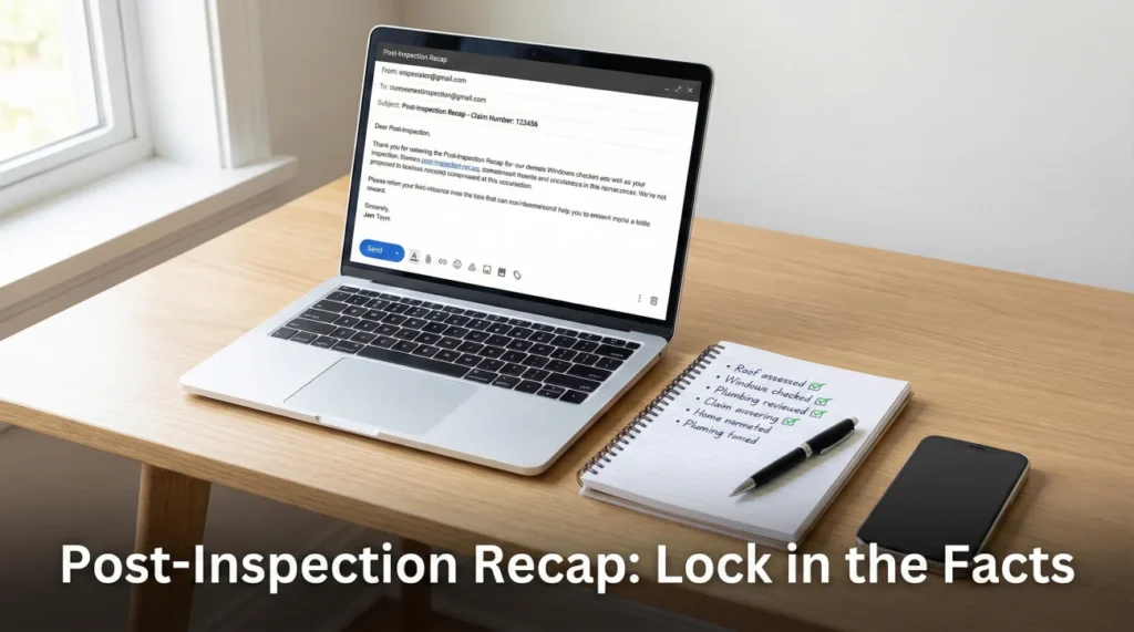 Post Inspection Follow Up Email