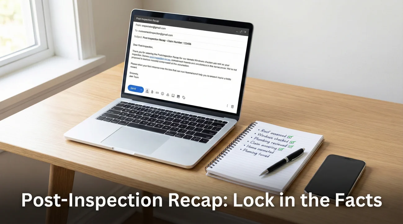 Post Inspection Follow Up Email