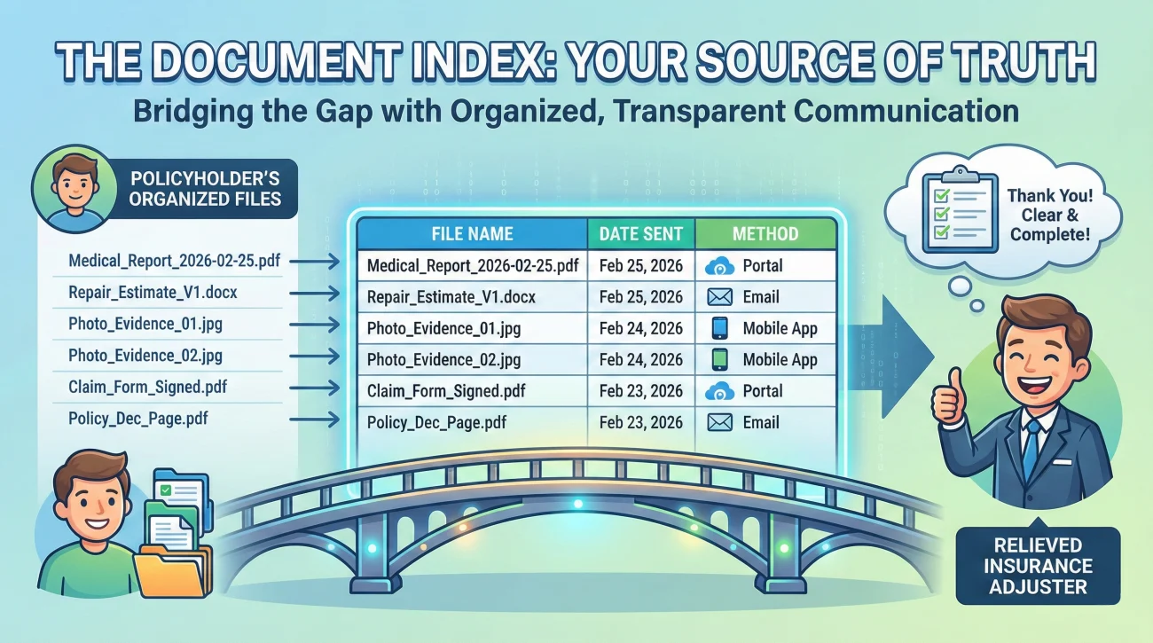 Comprehensive Insurance Document Index Table