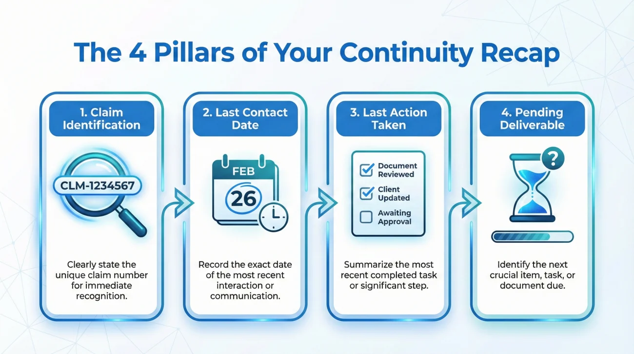 Insurance Claim Continuity Recap Framework