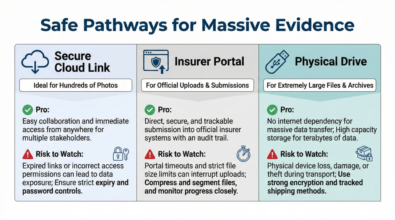 Large File Delivery Methods For Insurance Claims