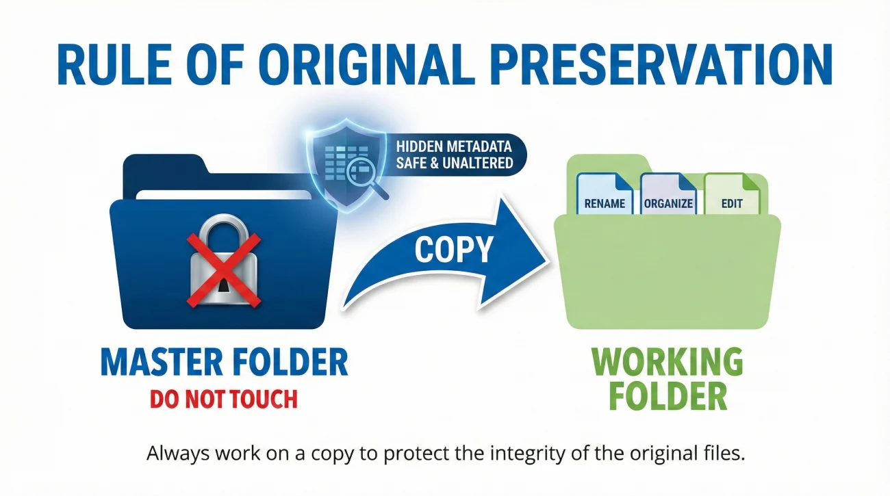 Original File Preservation And Metadata Protection