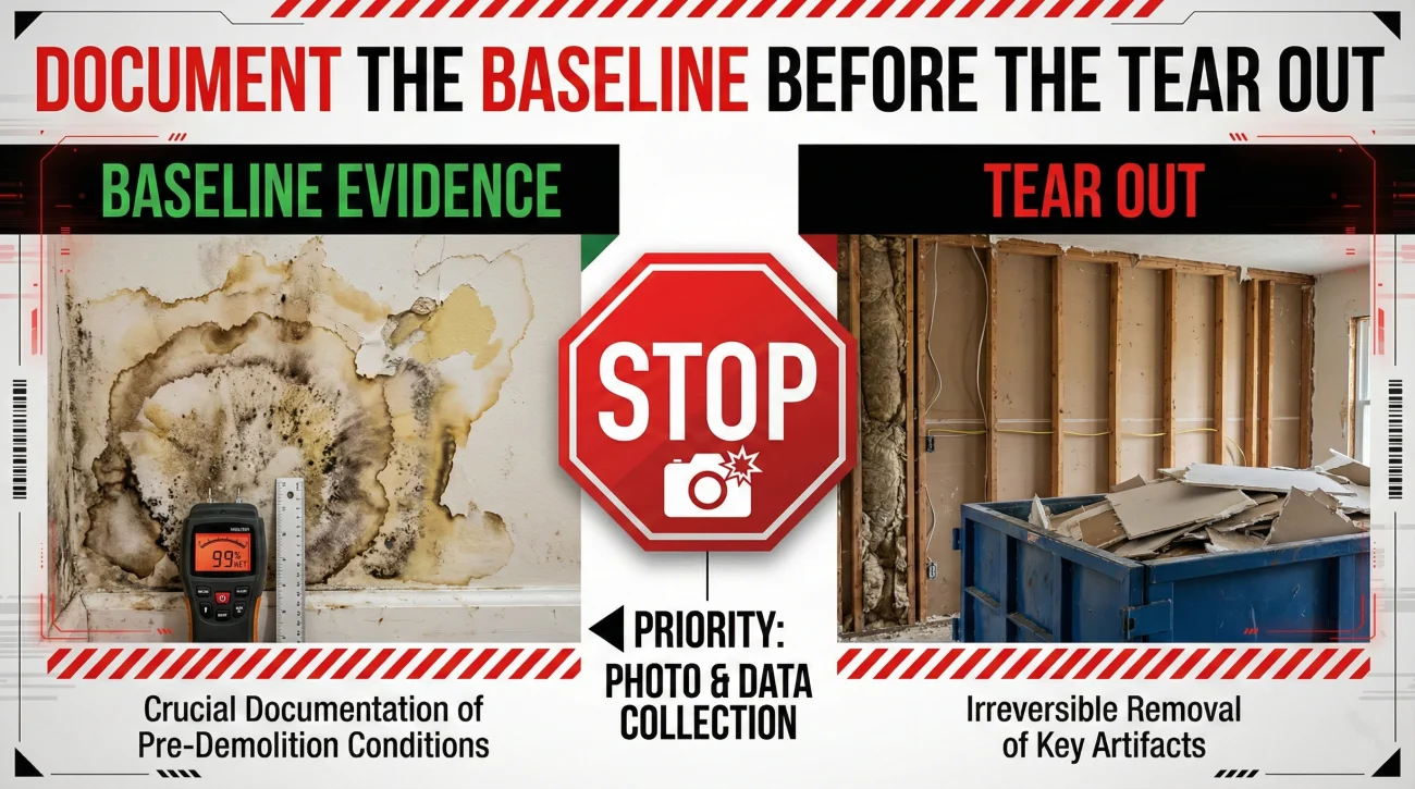 Pre Mitigation Baseline Documentation Checklist
