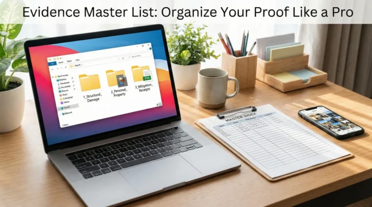 Insurance Evidence Master List: A Structure to Organize Your Proof