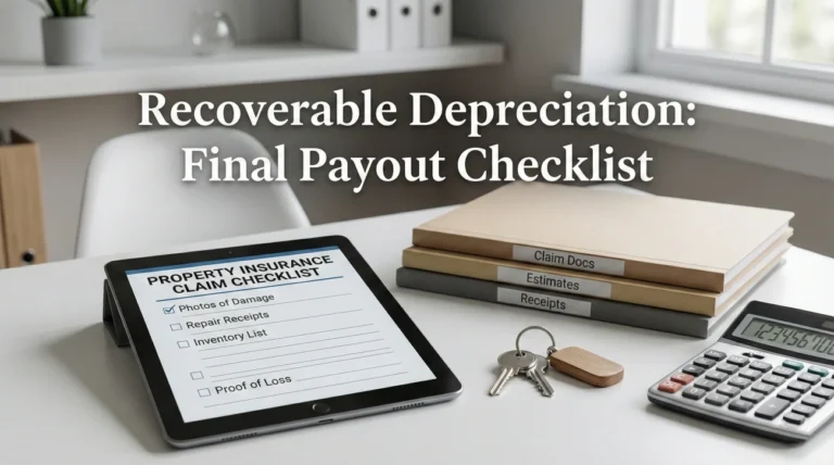 Recoverable Depreciation: The Checklist to Unlock Your Final Payout