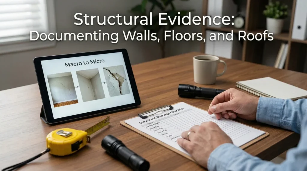 Structural Damage Evidence For Insurance Claim